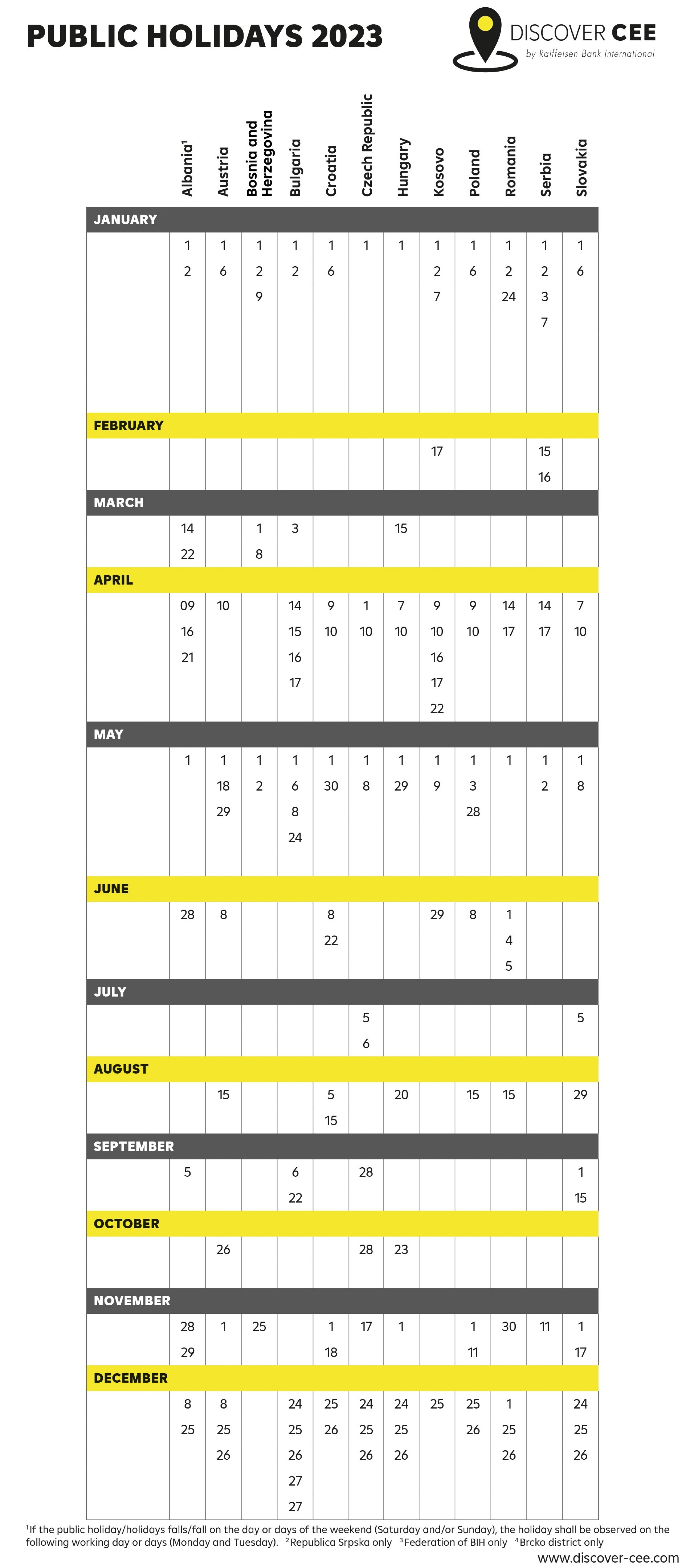 Public Holidays 2023 In CEE public-holidays-2023-in-cee